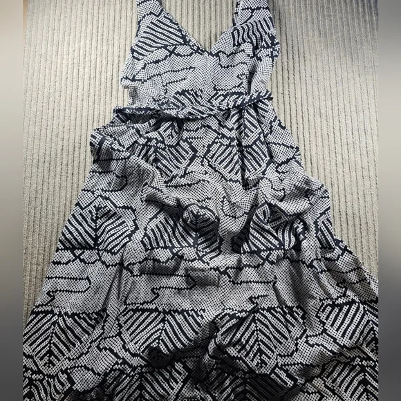 BEL KAZAN Anthropologie Black & White Sleeveless MAXI Dress S - Picture 7 of 8